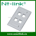 4 Port pour RJ45 Keystone Jack taille: 70 * 115mm faceplate réseau